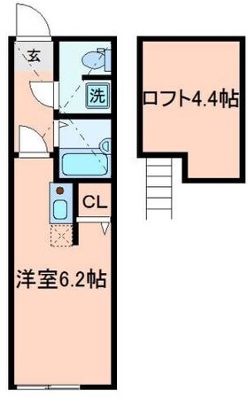 武蔵新城駅 徒歩7分 1階の物件間取画像